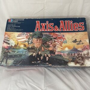 1987 MB Axis & Allies WWII Gamemaster Series Board Game 1942 Complete Set